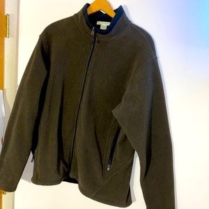 Port Authority olive green fleece jacket